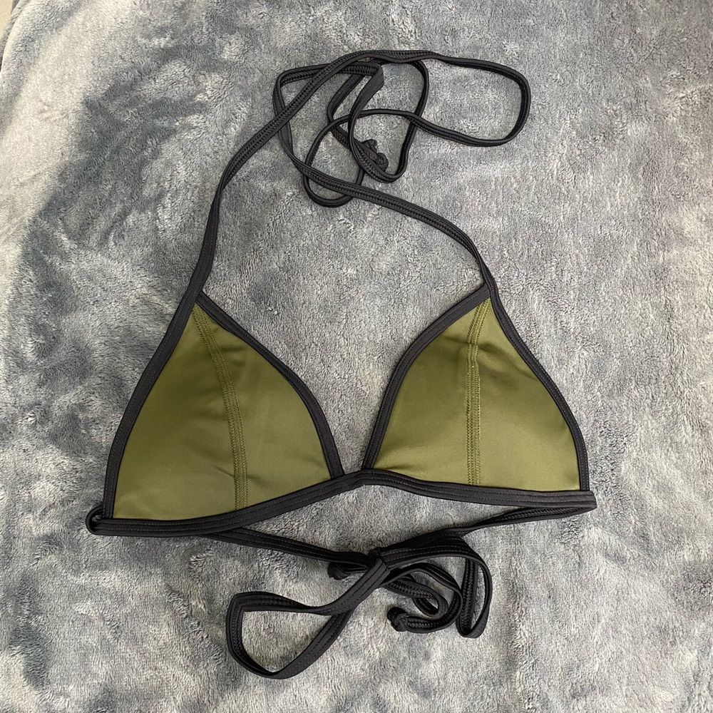 Olive green bikini top